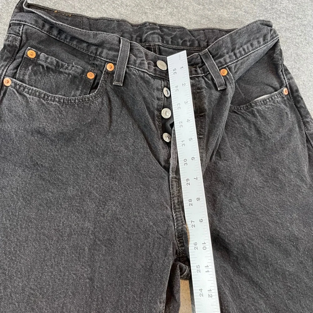 Levi's Mens 501 Original Fit Black Denim Straight Leg Jeans W30 L26 Classic 0358